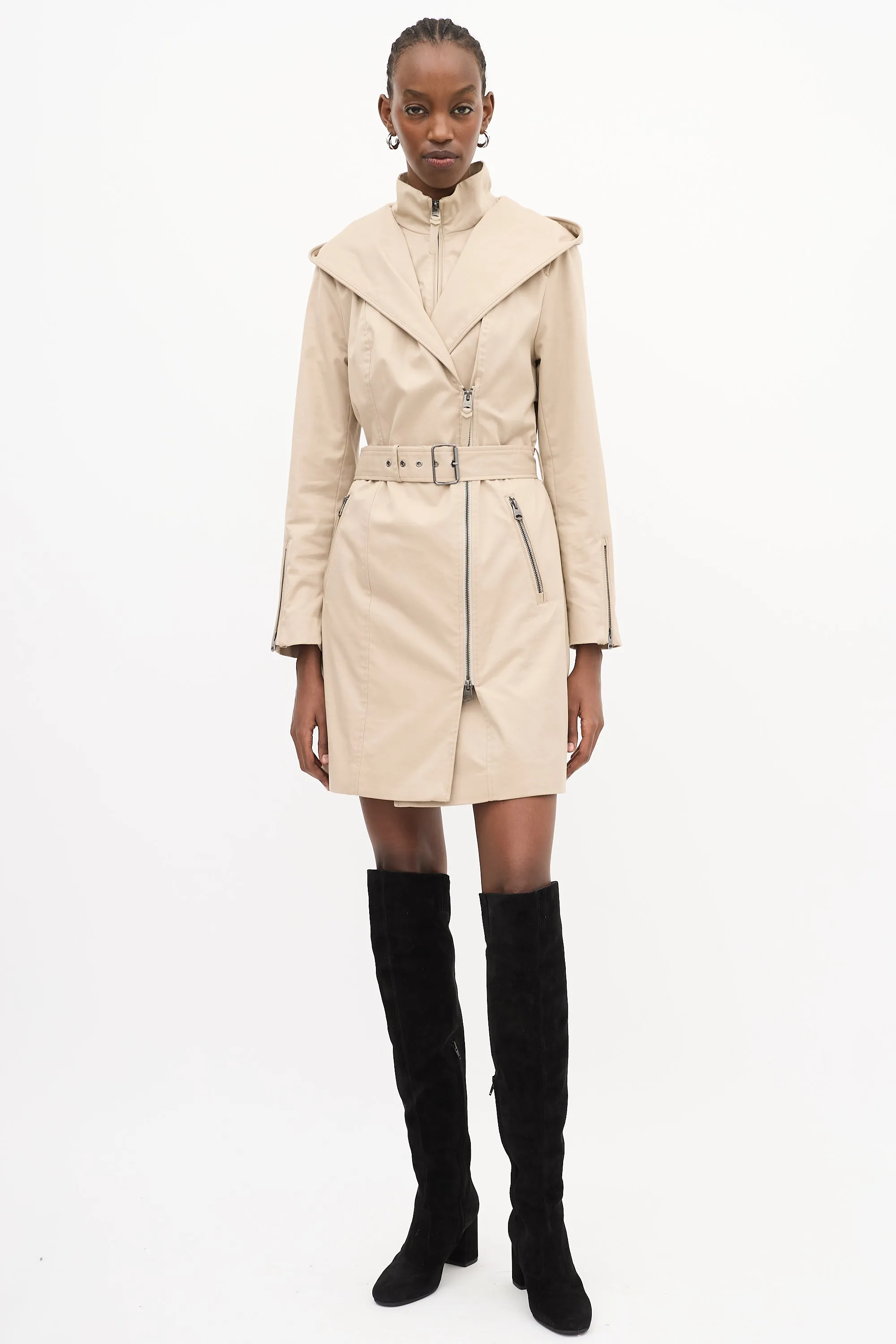 Adela Layered Zip Coat