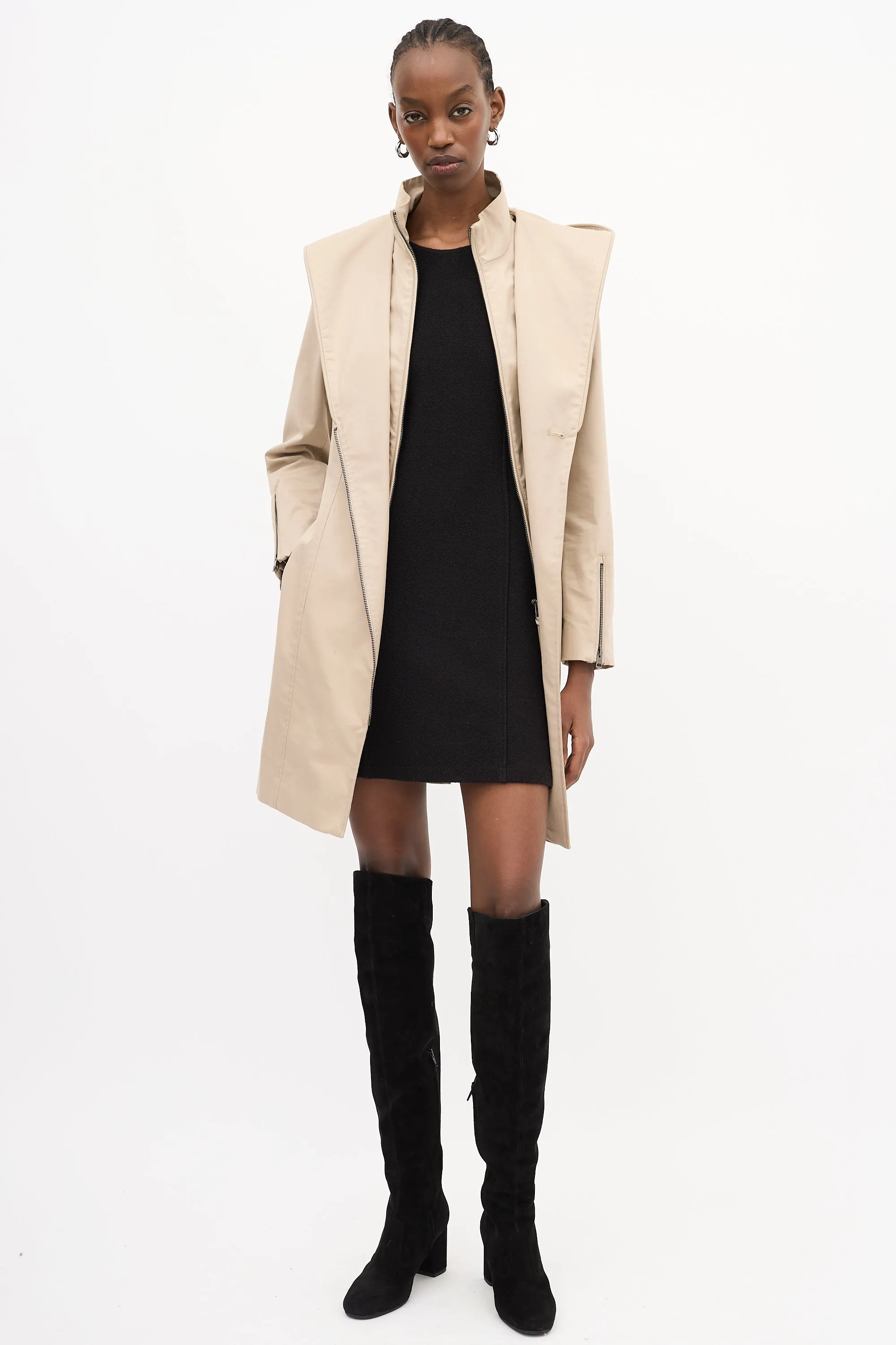 Adela Layered Zip Coat