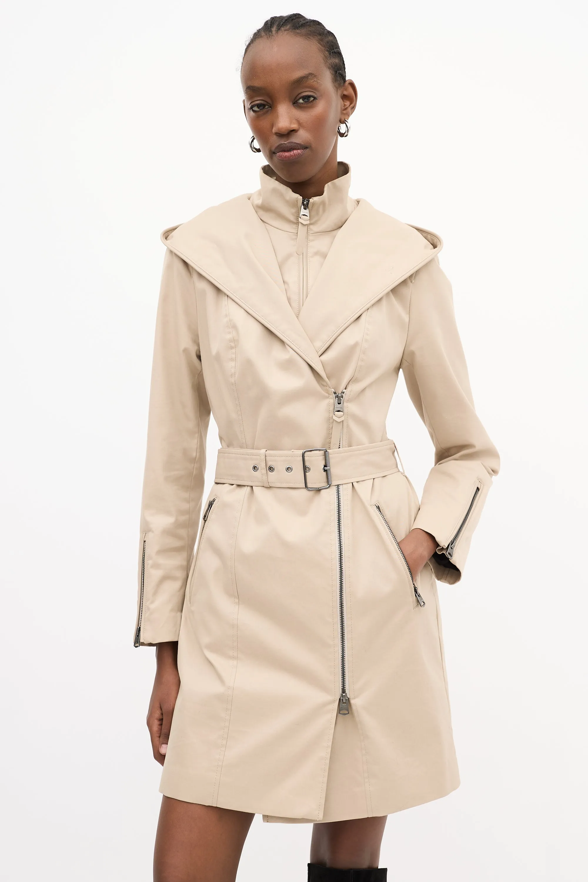 Adela Layered Zip Coat