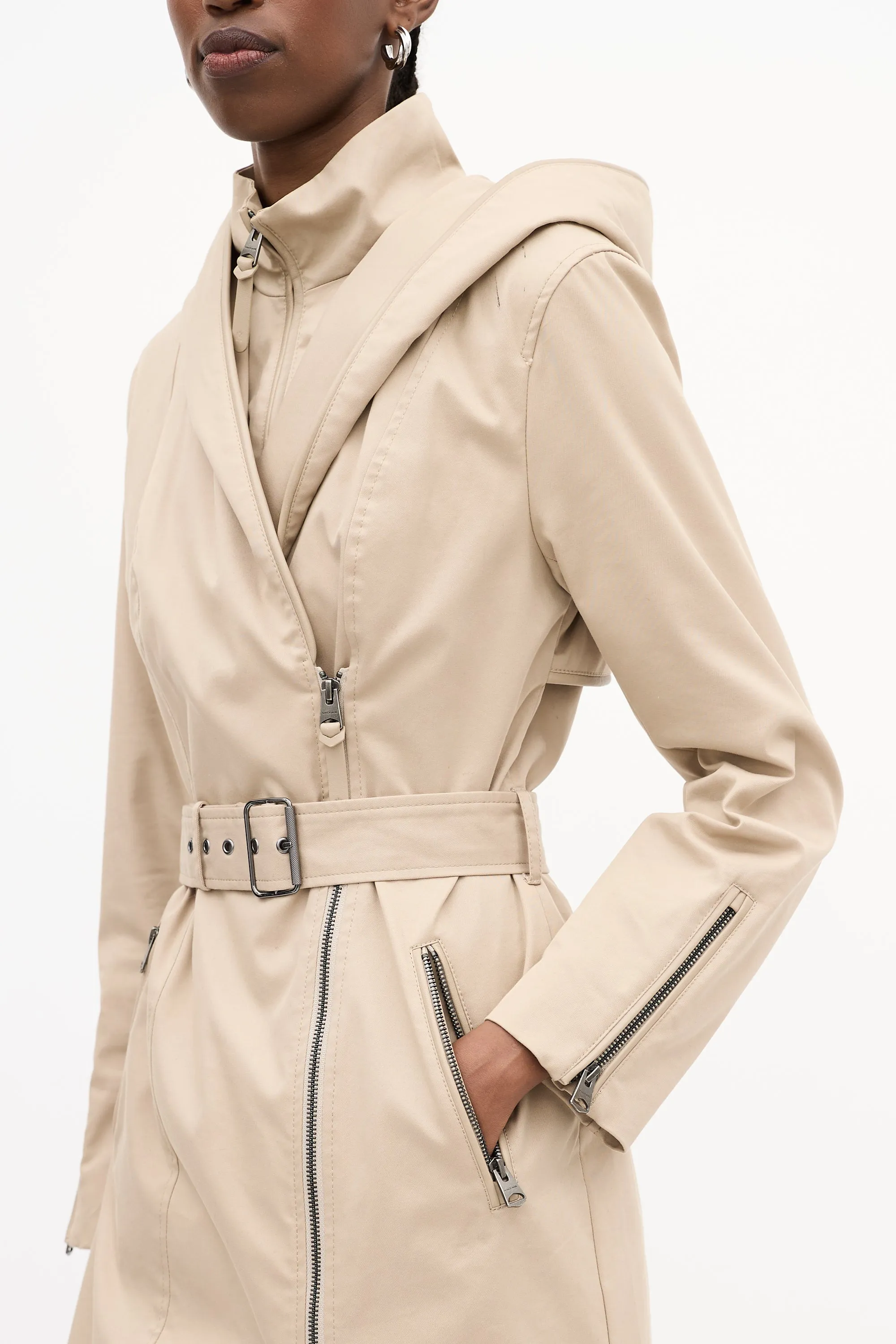 Adela Layered Zip Coat
