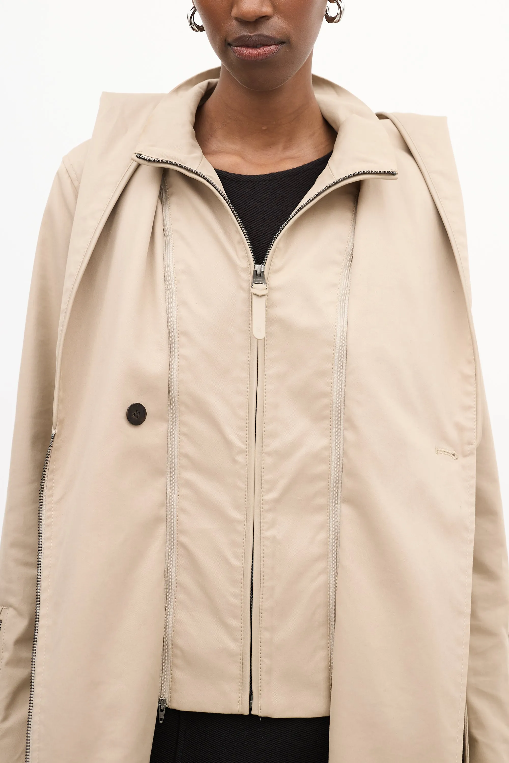Adela Layered Zip Coat