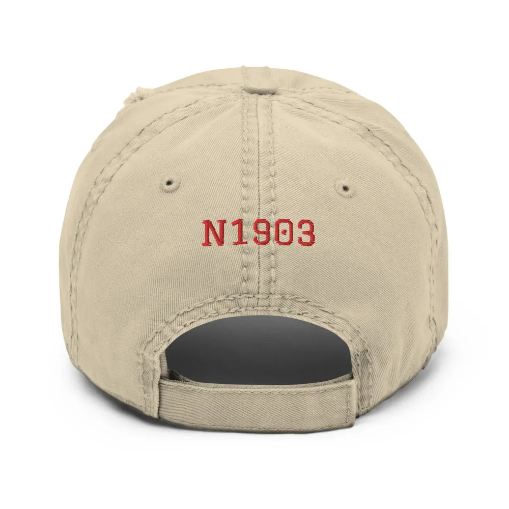 Aeronca Chief Airplane Embroidered Distressed Hat AIRJ5I38911AC-R1 - Add your N#