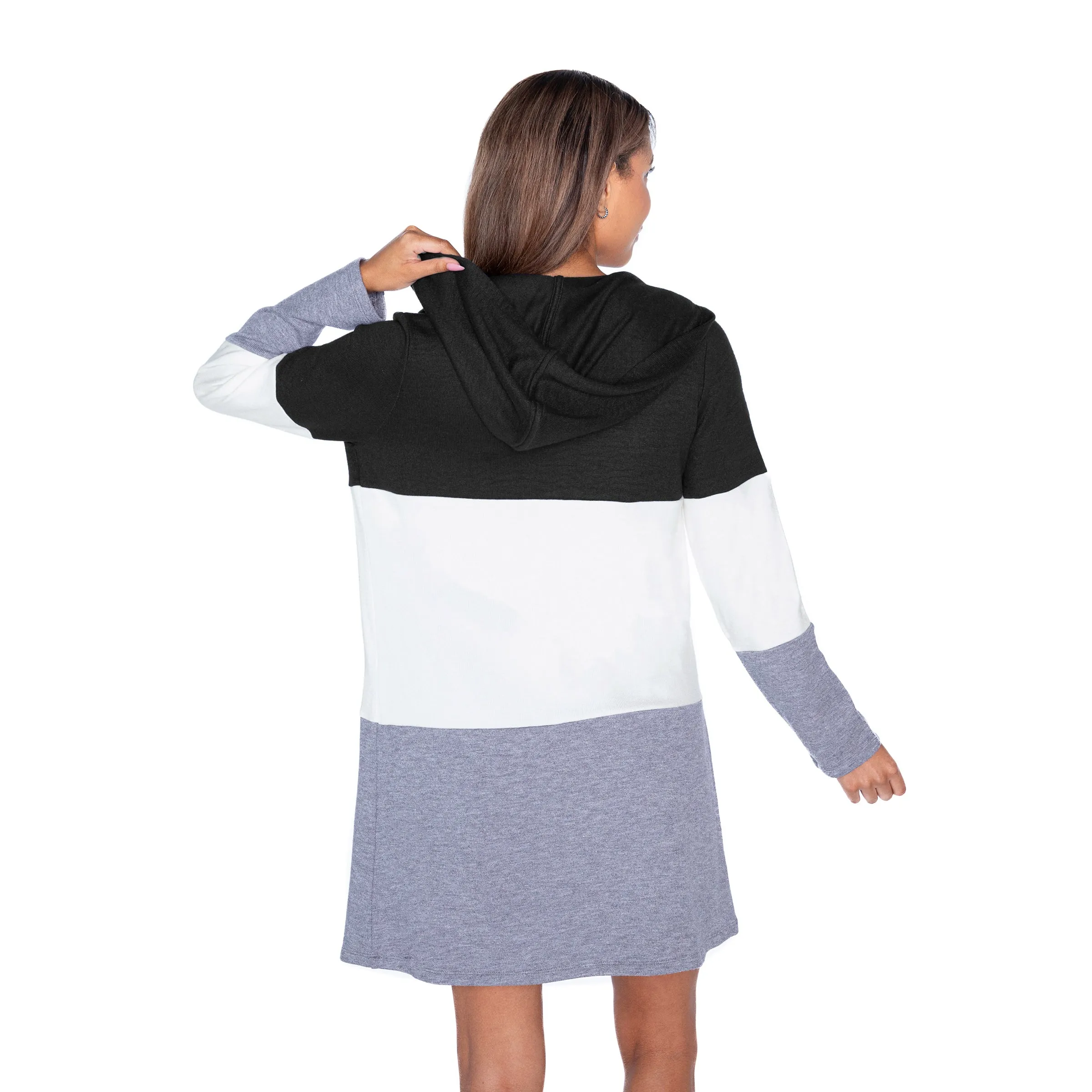 ALABAMA AT BIRMINGHAM BLAZERS INSIGNIA WOMEN'S LIGHTWEIGHT LONG SLEEVE HOODED CARDIGAN WITH OPEN FRONT AND BOLD COLORBLOCK DETAIL