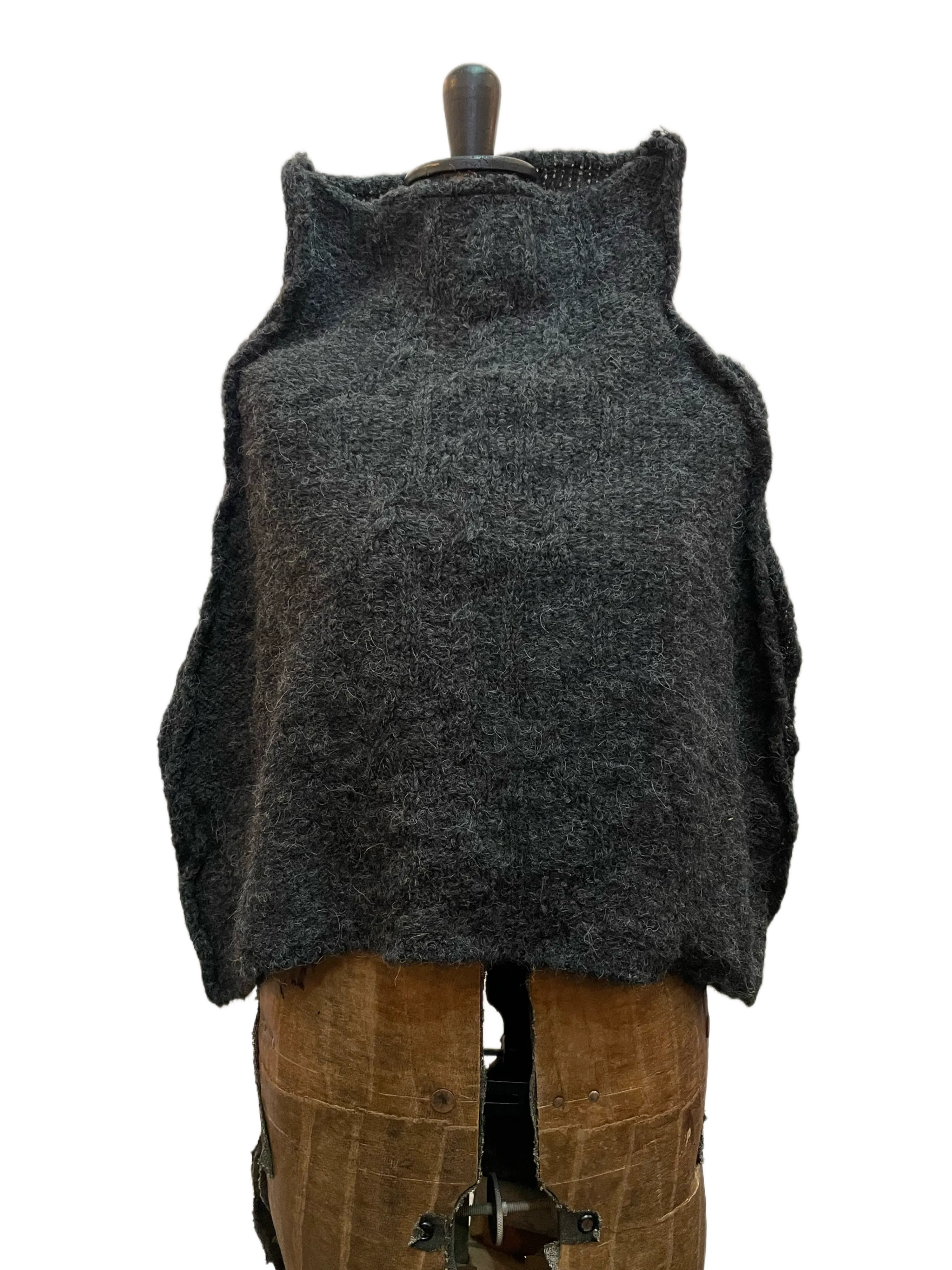 Alpaca cable capelet / shrug - chartreuse