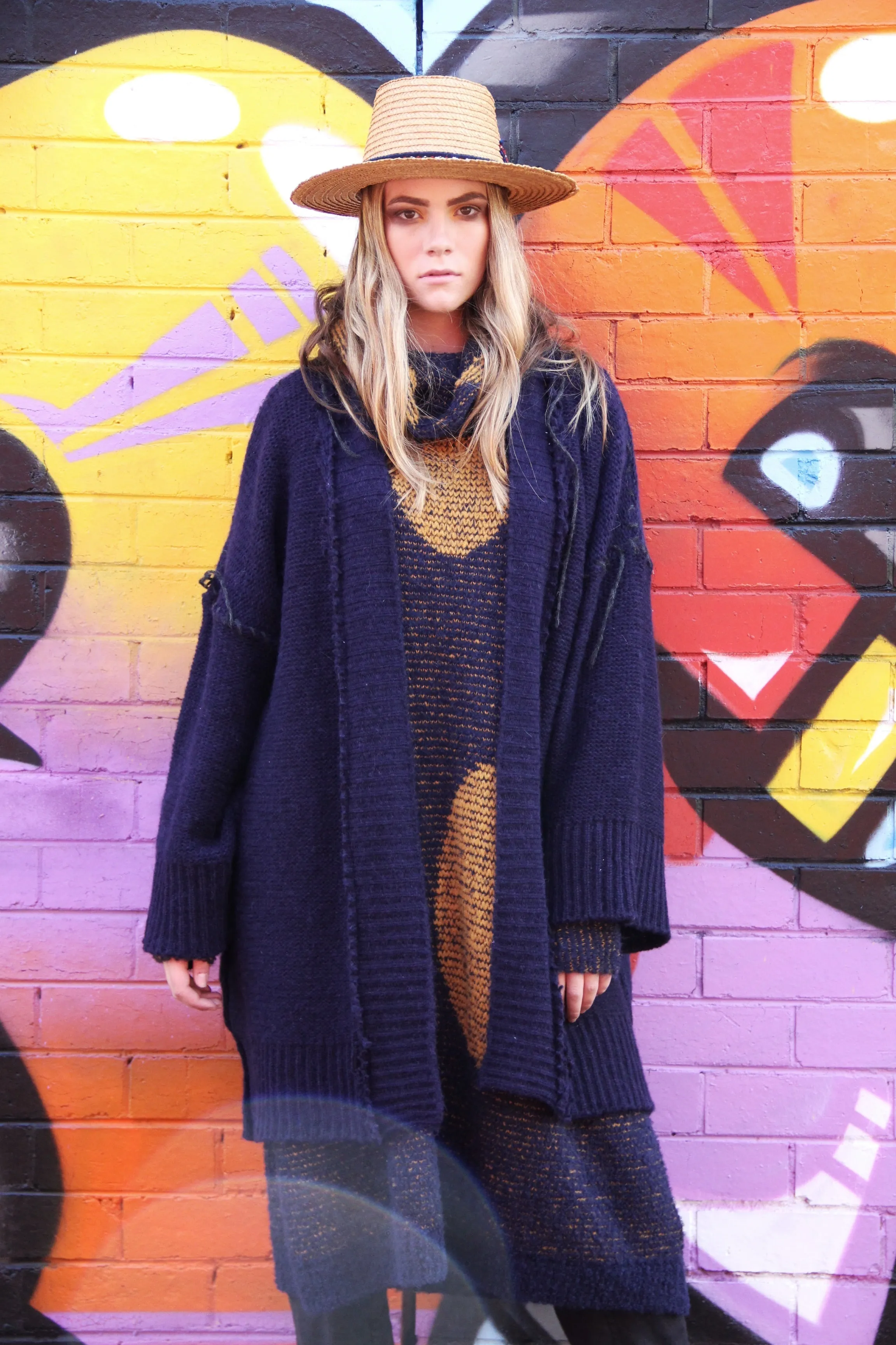 Alpaca kimono ribbed cardigan - Silver