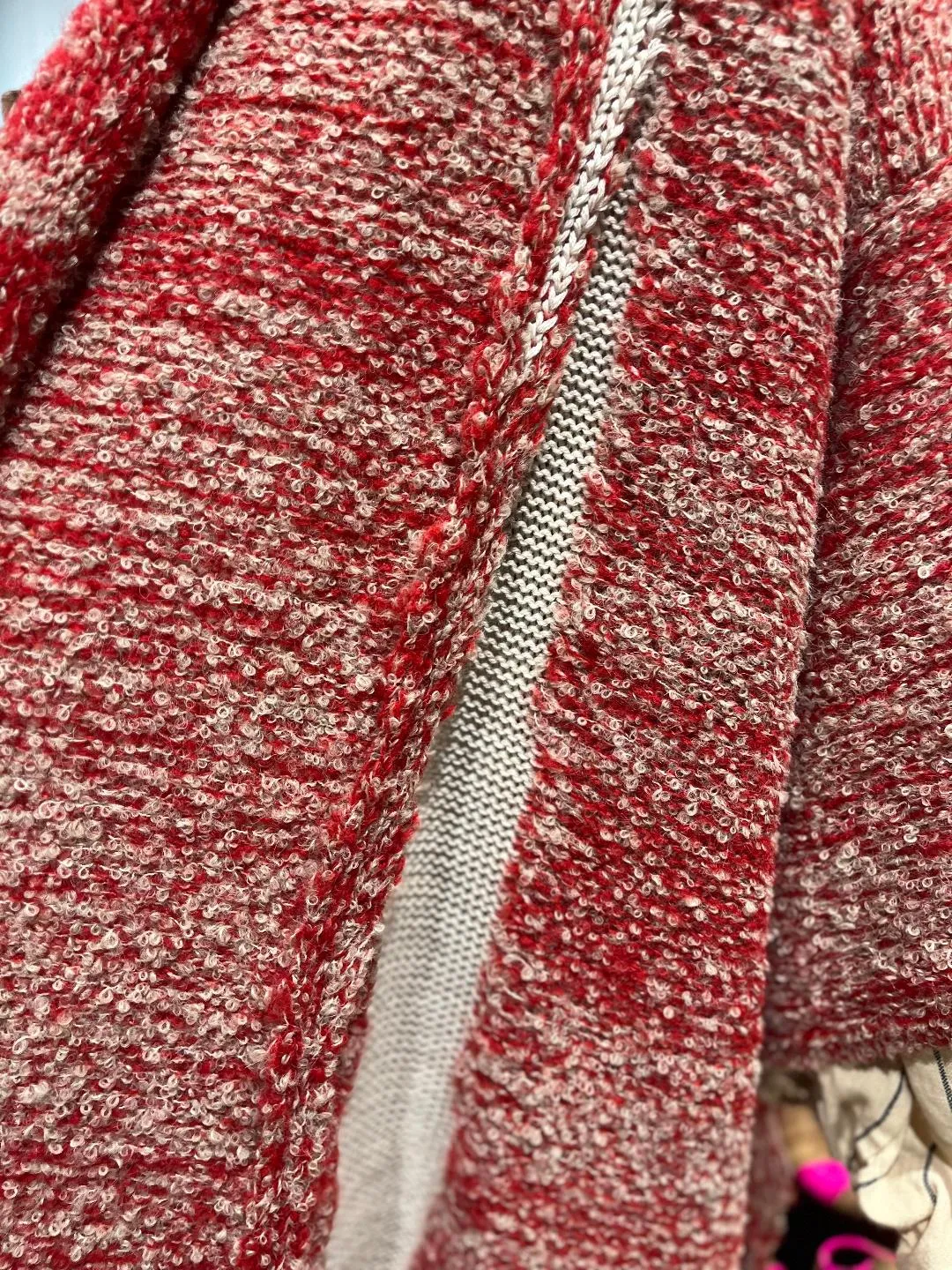 Alpaca kimono style cardigan with mesh detail - khaki