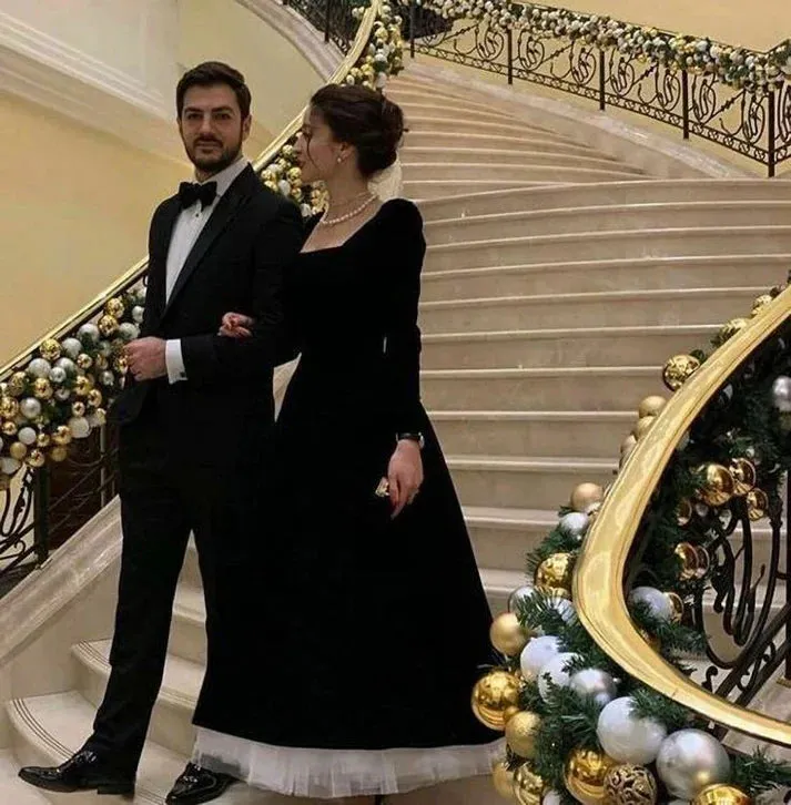 Black A-Line Long Sleeves Velvet Formal Long Prom Dress Charming Evening Dress Elegant Formal Dress