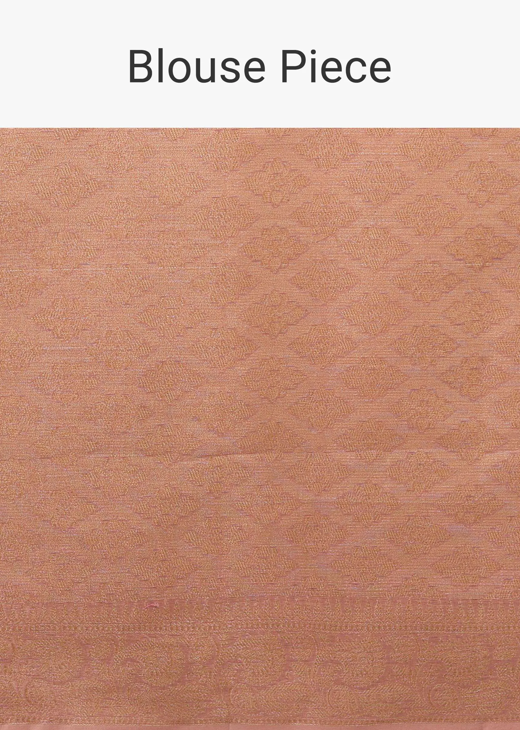 Blush Pink Saree In Banarsi Chanderi And Pure Handloom Cotton