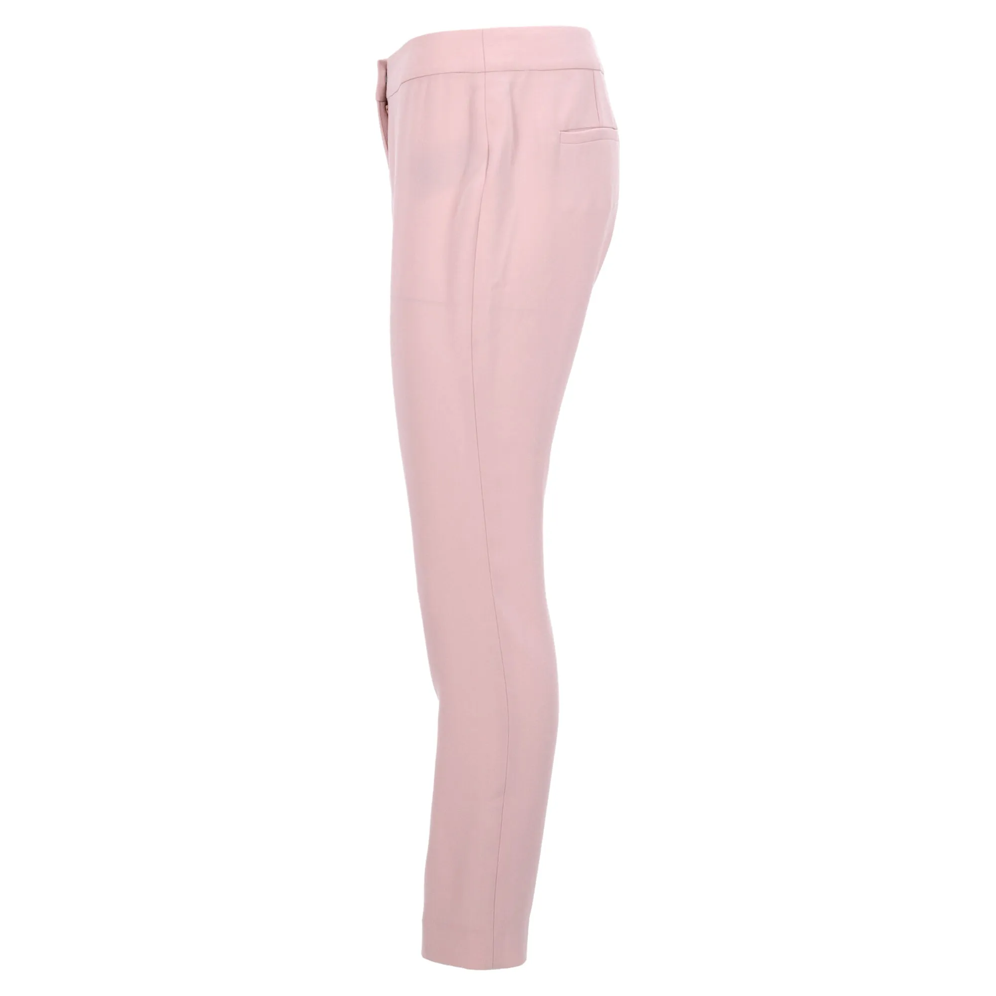 Burberry London Mid-Waist Straight-Cut trousers in Pink Acetate