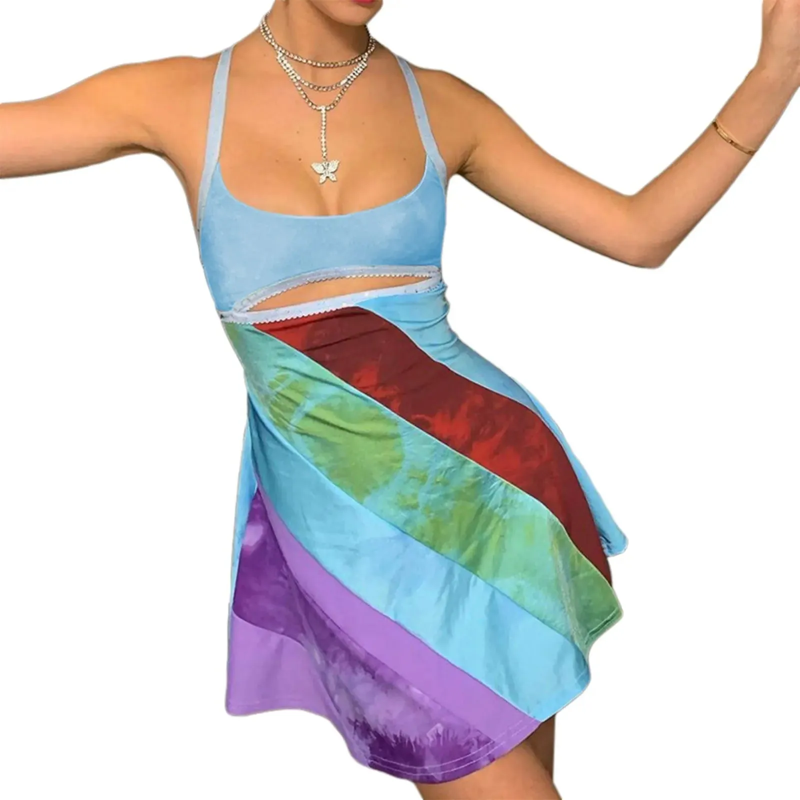 Cassia - Trendy Contrast A-Line Dress for Women