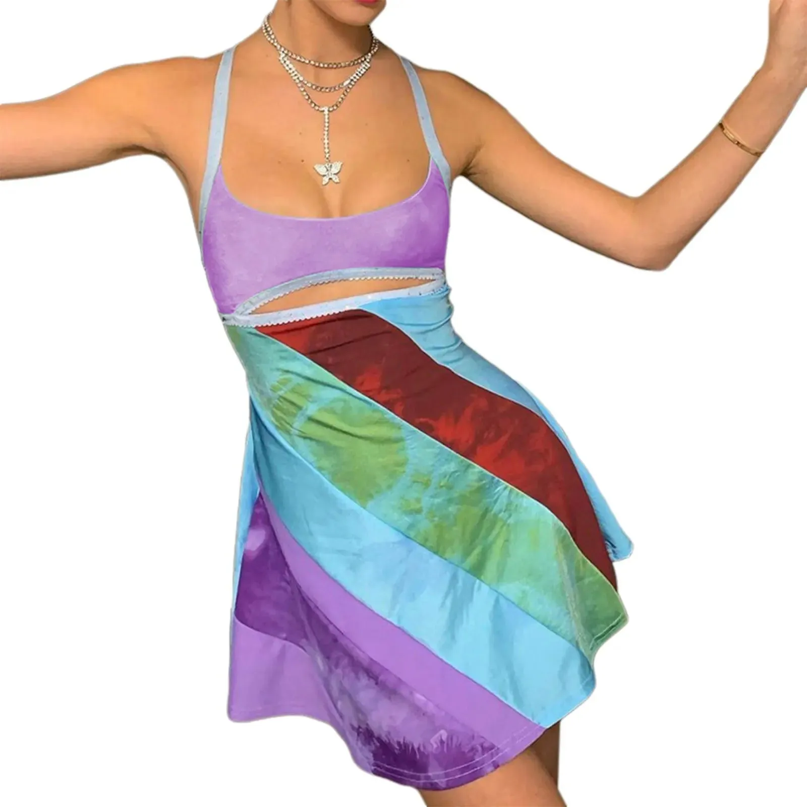Cassia - Trendy Contrast A-Line Dress for Women