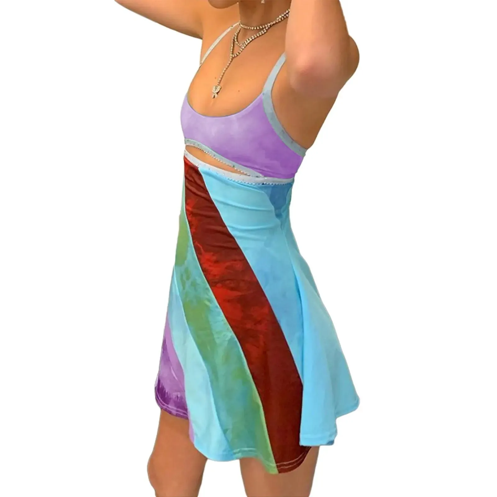 Cassia - Trendy Contrast A-Line Dress for Women