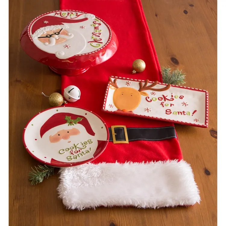 Ceramic Cookies For Santa Plate