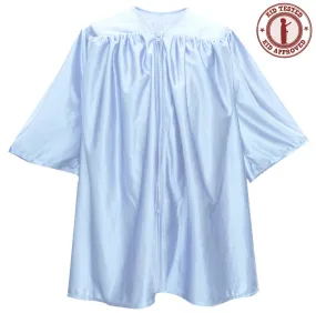 Child Shiny Light Blue Graduation Gown - Preschool & Kindergarten Gowns