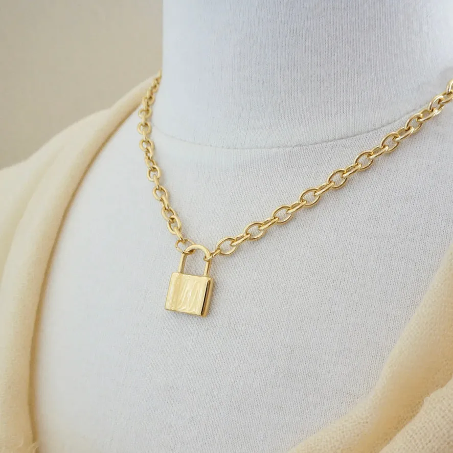 Chunky Padlock Necklace