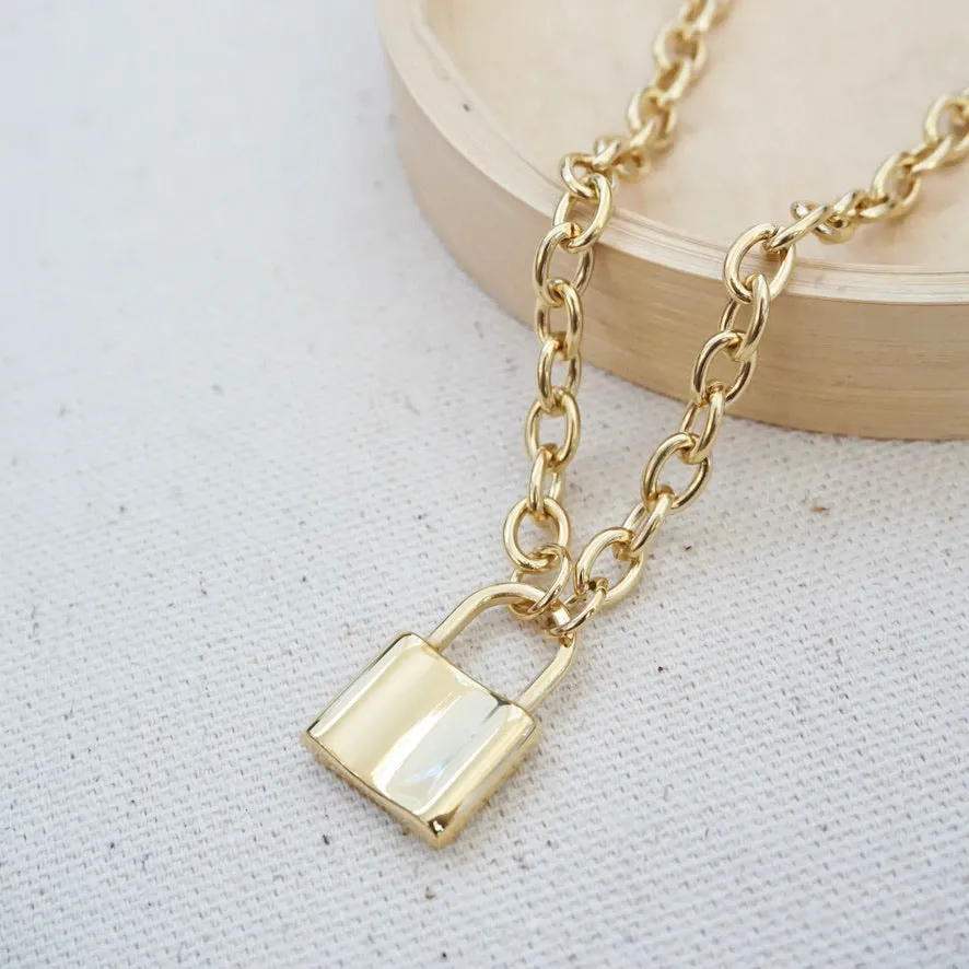 Chunky Padlock Necklace