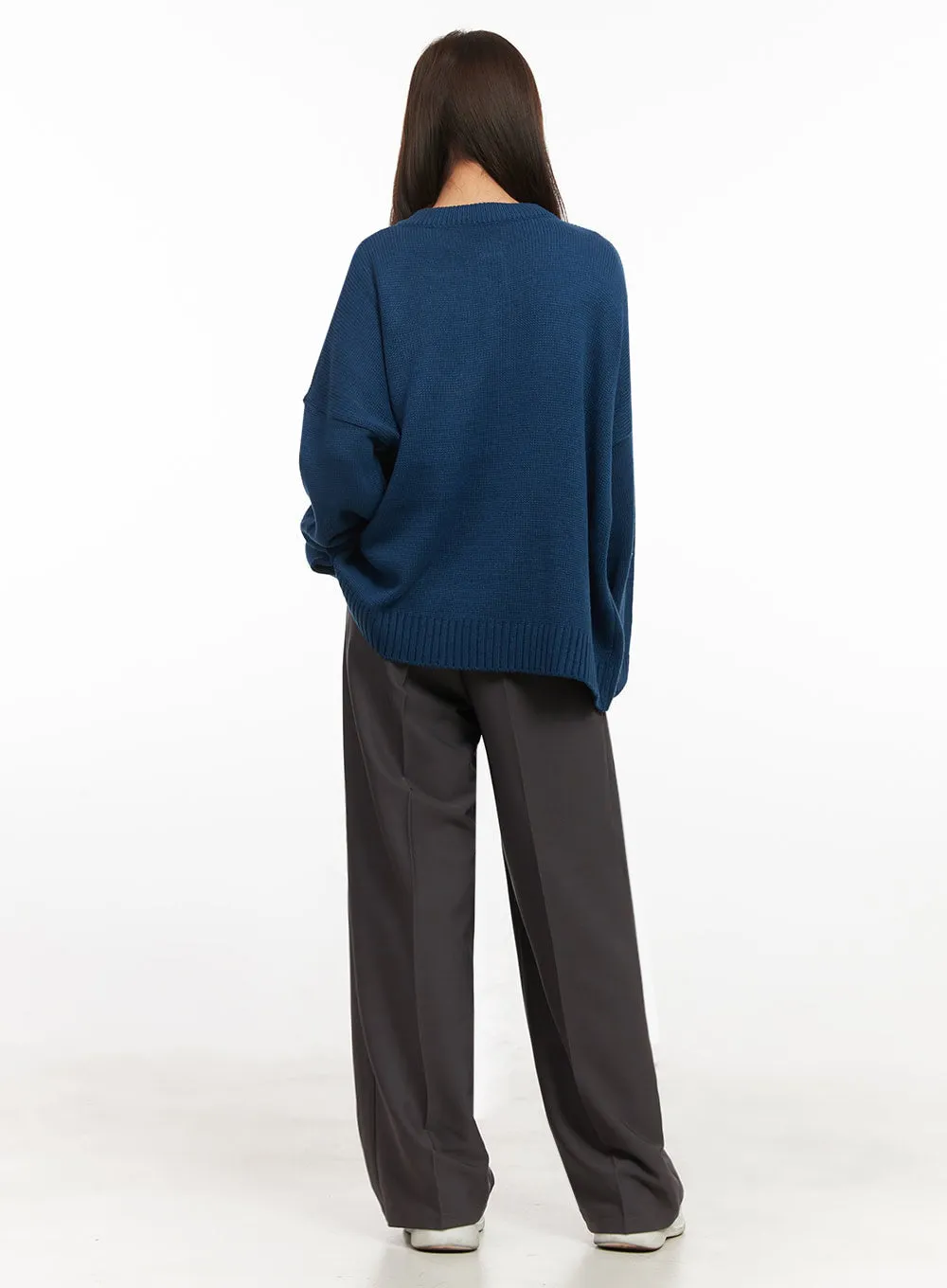 Classic Pintuck Wide-Fit Slacks IJ527
