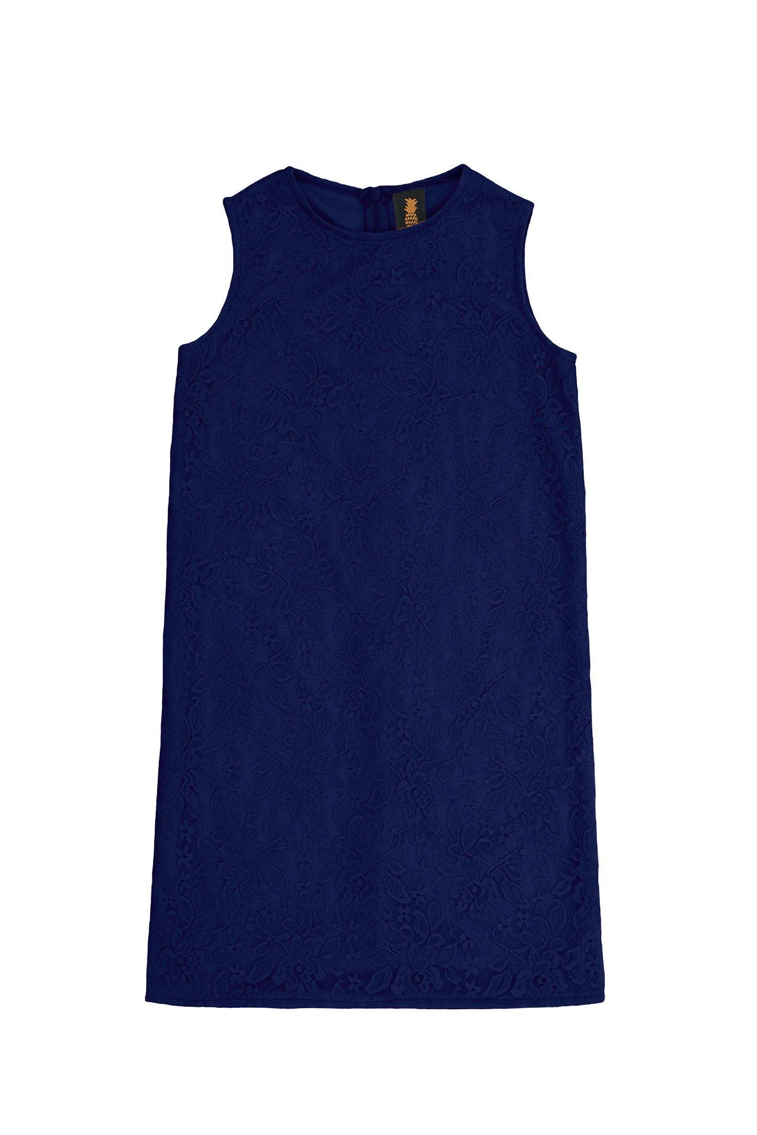 Deep Navy Stretchy Lace Sleeveless Fancy Party Mother Daughter Dress