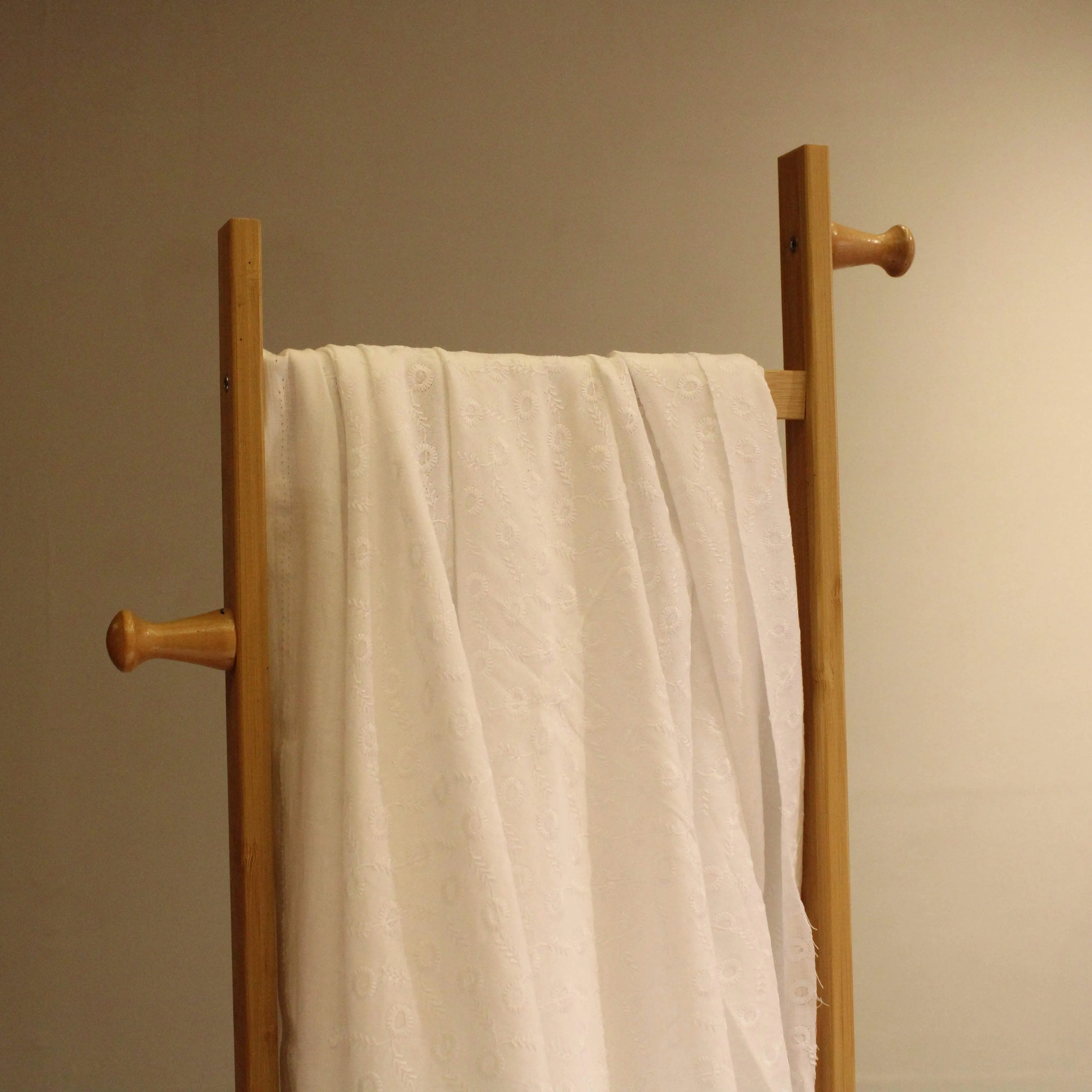 Dream weave - Natural Cotton White Embroidery Fabric