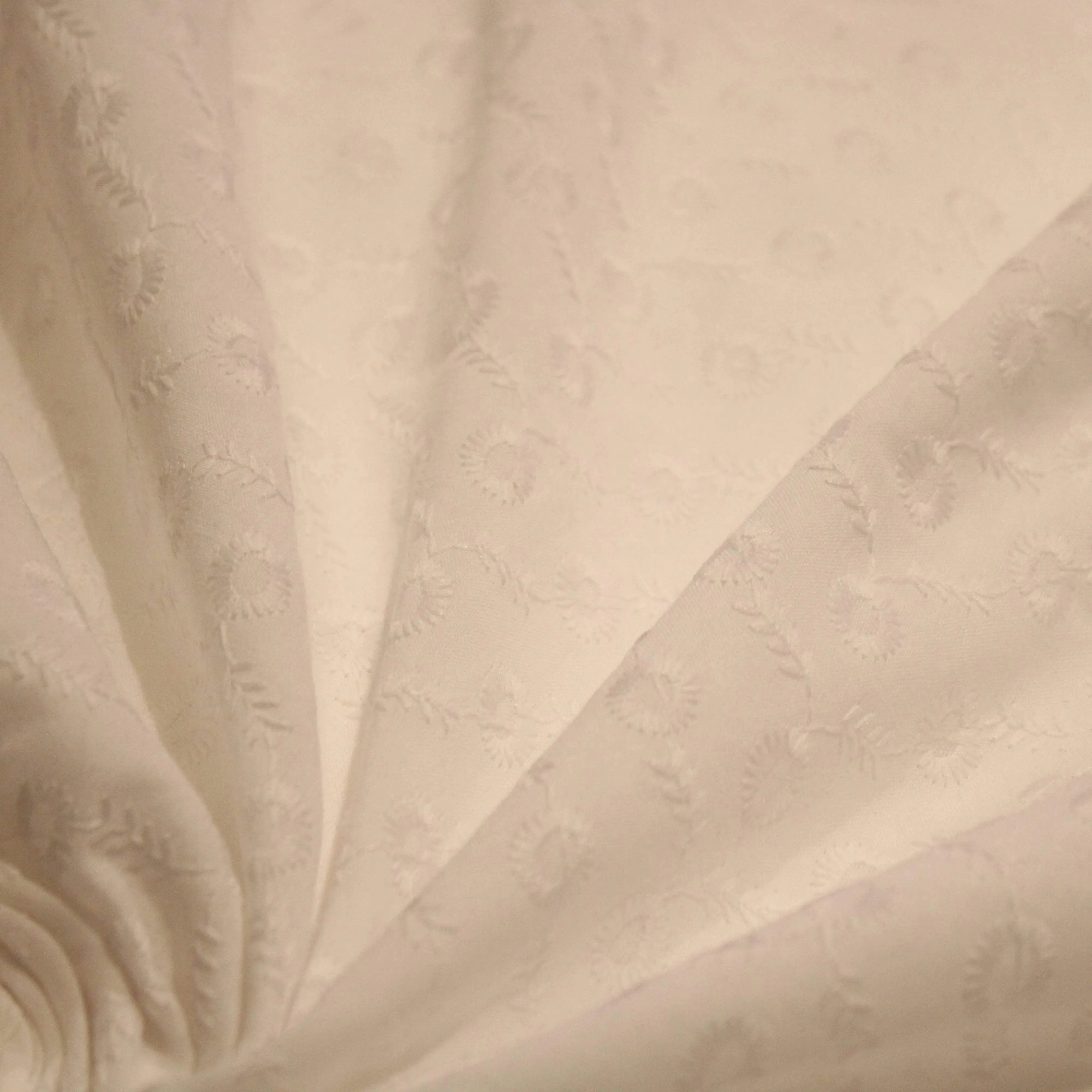 Dream weave - Natural Cotton White Embroidery Fabric