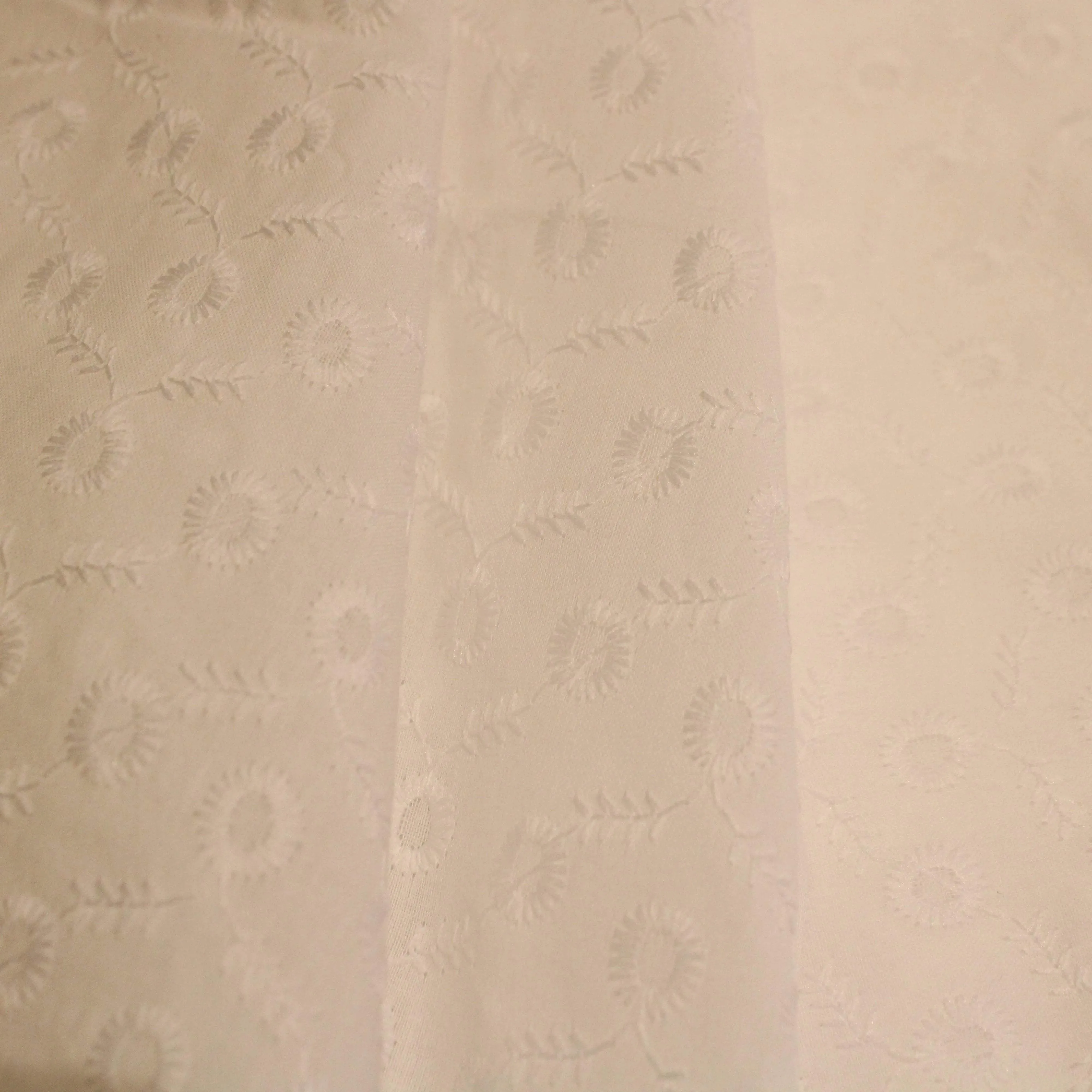 Dream weave - Natural Cotton White Embroidery Fabric