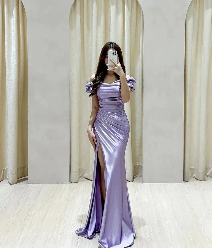 Dress Elegant Lilac Evening Dress Formal Party Dress Long Prom Gown Formal Dress