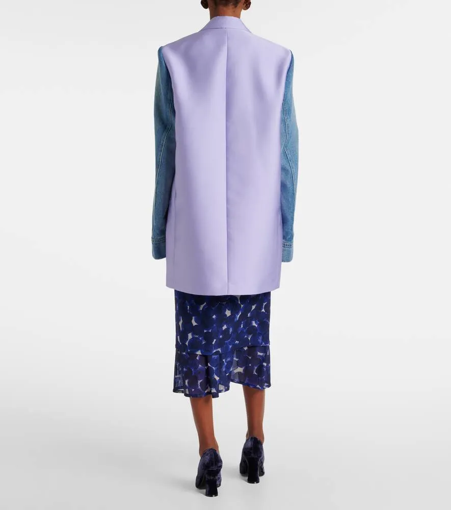 Dries Van Noten Denim-trimmed blazer