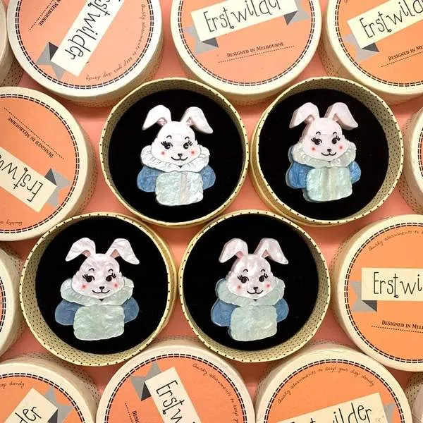 Erstwilder - SNUGGLY BUFFY BUNNY BROOCH
