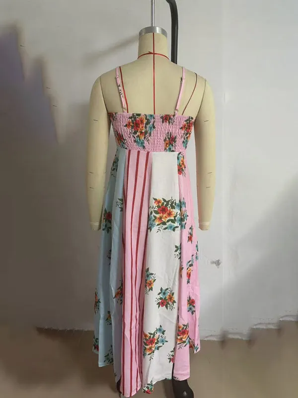 Floral Striped Dress for Trendy Summer Events