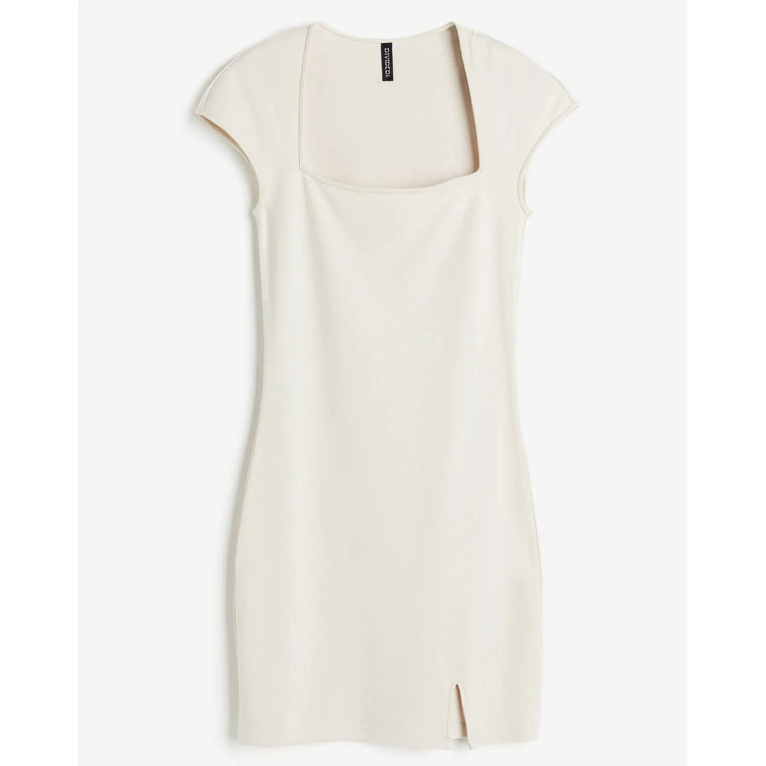 H&M Cap-sleeved Bodycon dress, light beige