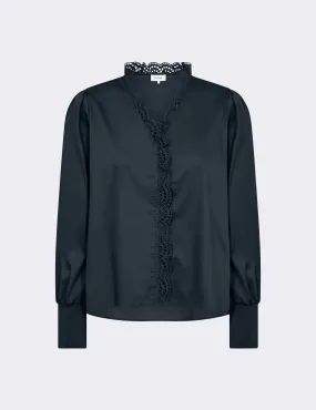 LR-ISLA SOLID 112 Blouse Dark blue