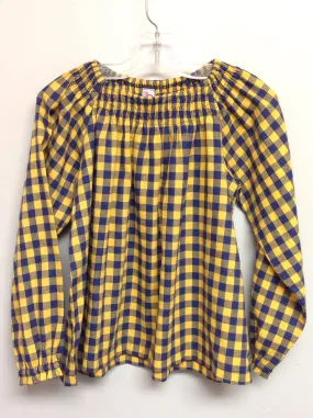 Miss b Size 10 Mustard & Navy Cotton Big Girls Blouses & Button Downs