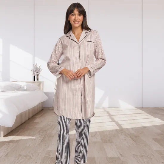 New PinStripe Nightshirt Pink Candy
