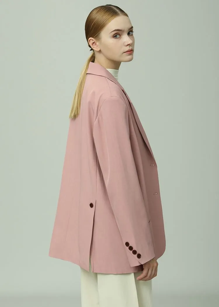 Oversized Single Breasted Two Button Blazer