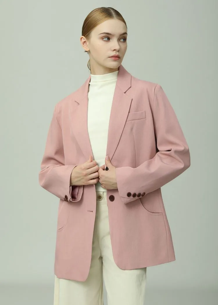 Oversized Single Breasted Two Button Blazer