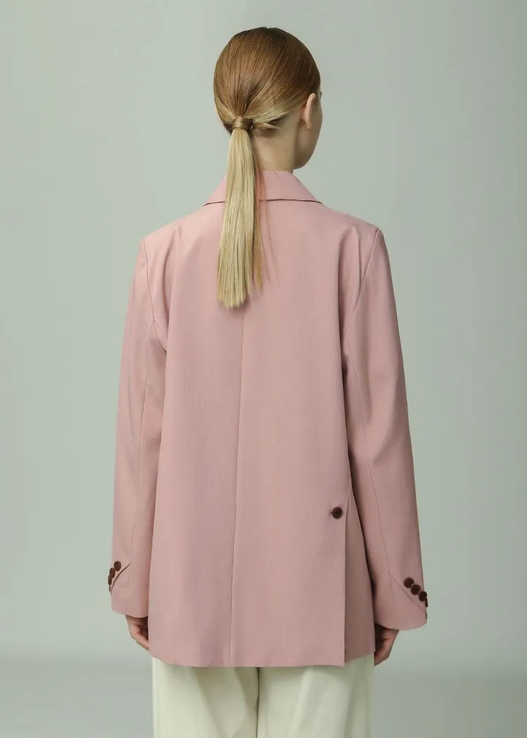 Oversized Single Breasted Two Button Blazer