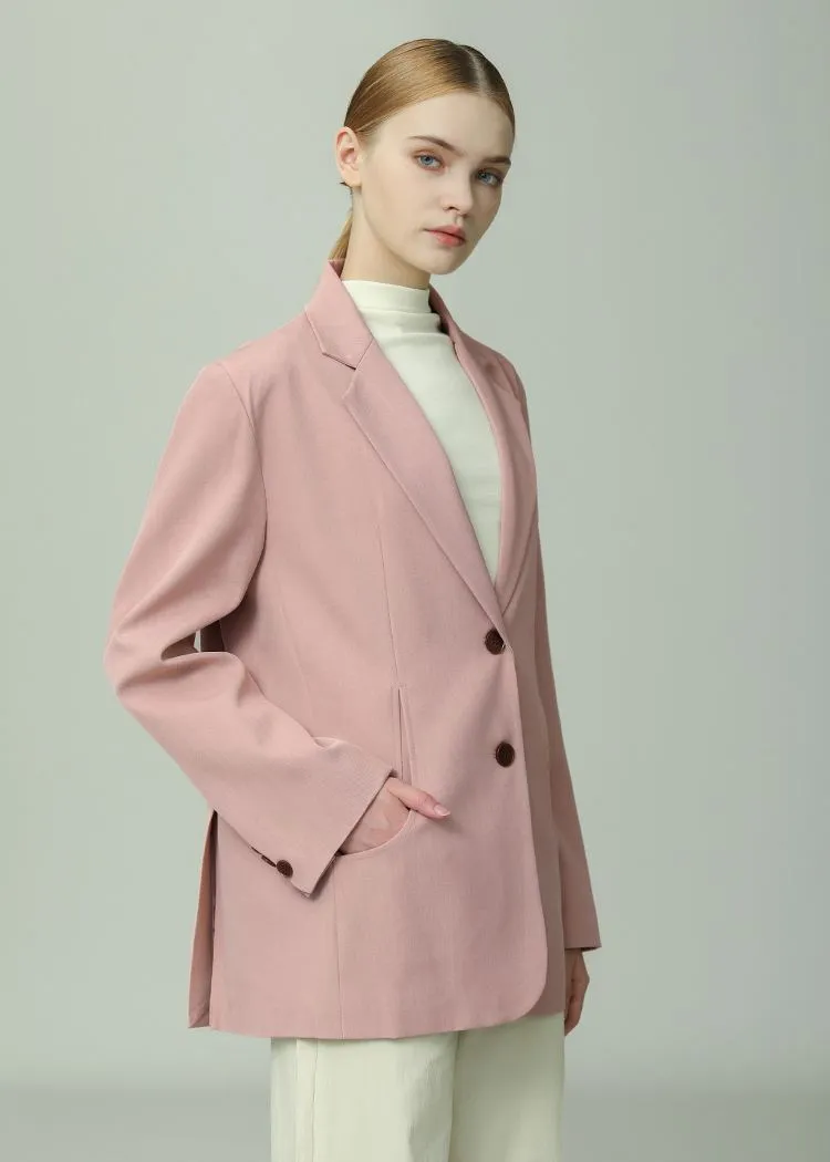 Oversized Single Breasted Two Button Blazer