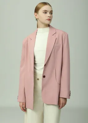 Oversized Single Breasted Two Button Blazer