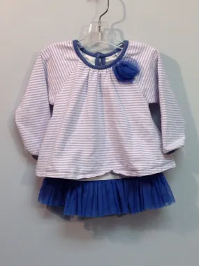 Pippa & Julie Size 18M Lavender Stripe Cotton Infant Girls Blouses & Tunics