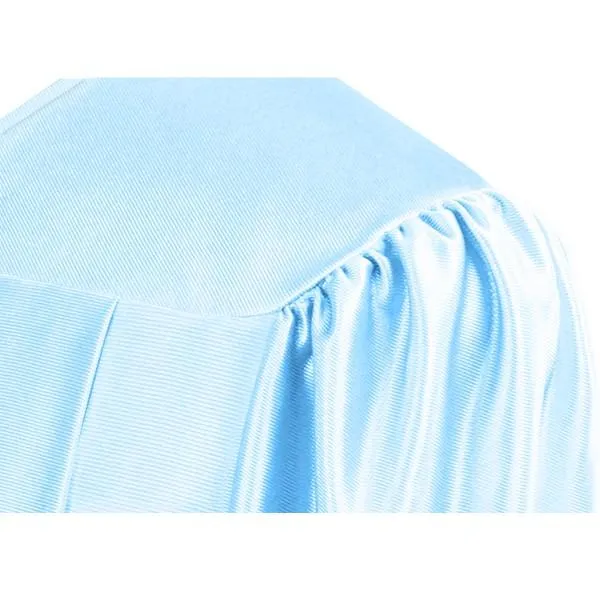 Shiny Light Blue High School Graduation Gown