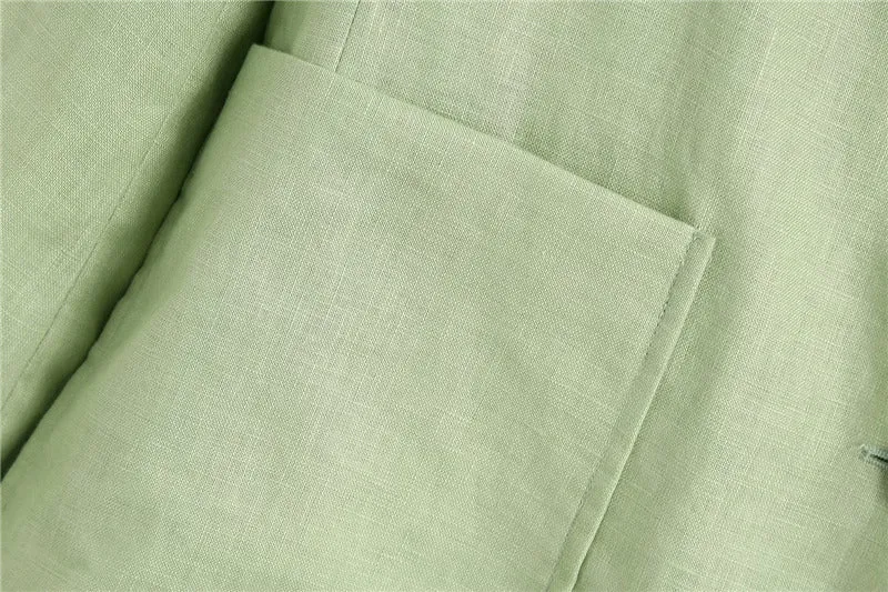 SINGLE BUTTON LINEN BLAZER