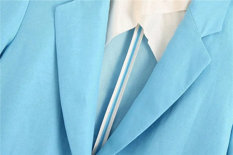 SINGLE BUTTON LONG STYLE BLAZER