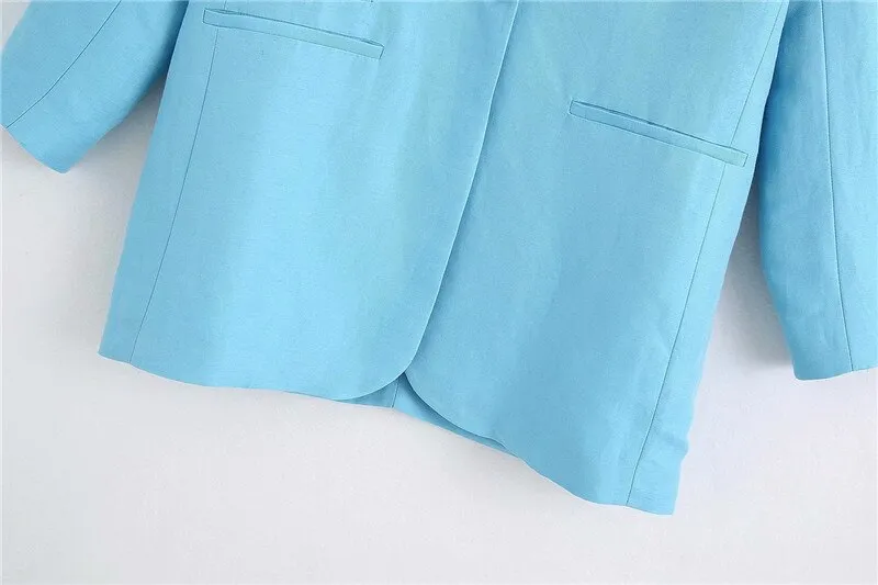 SINGLE BUTTON LONG STYLE BLAZER