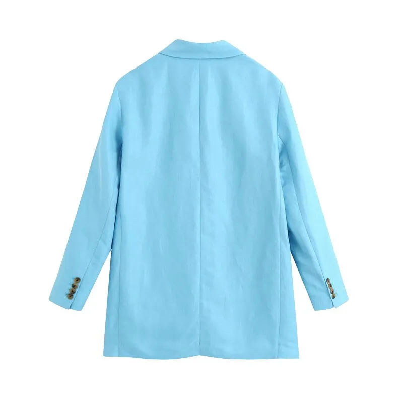 SINGLE BUTTON LONG STYLE BLAZER