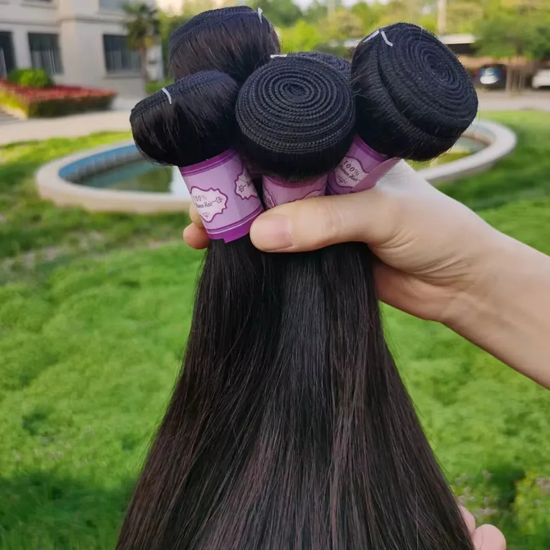 Straight Brazilian Virgin Human Hair Bundles  3 Pieces, 10-40 Inches