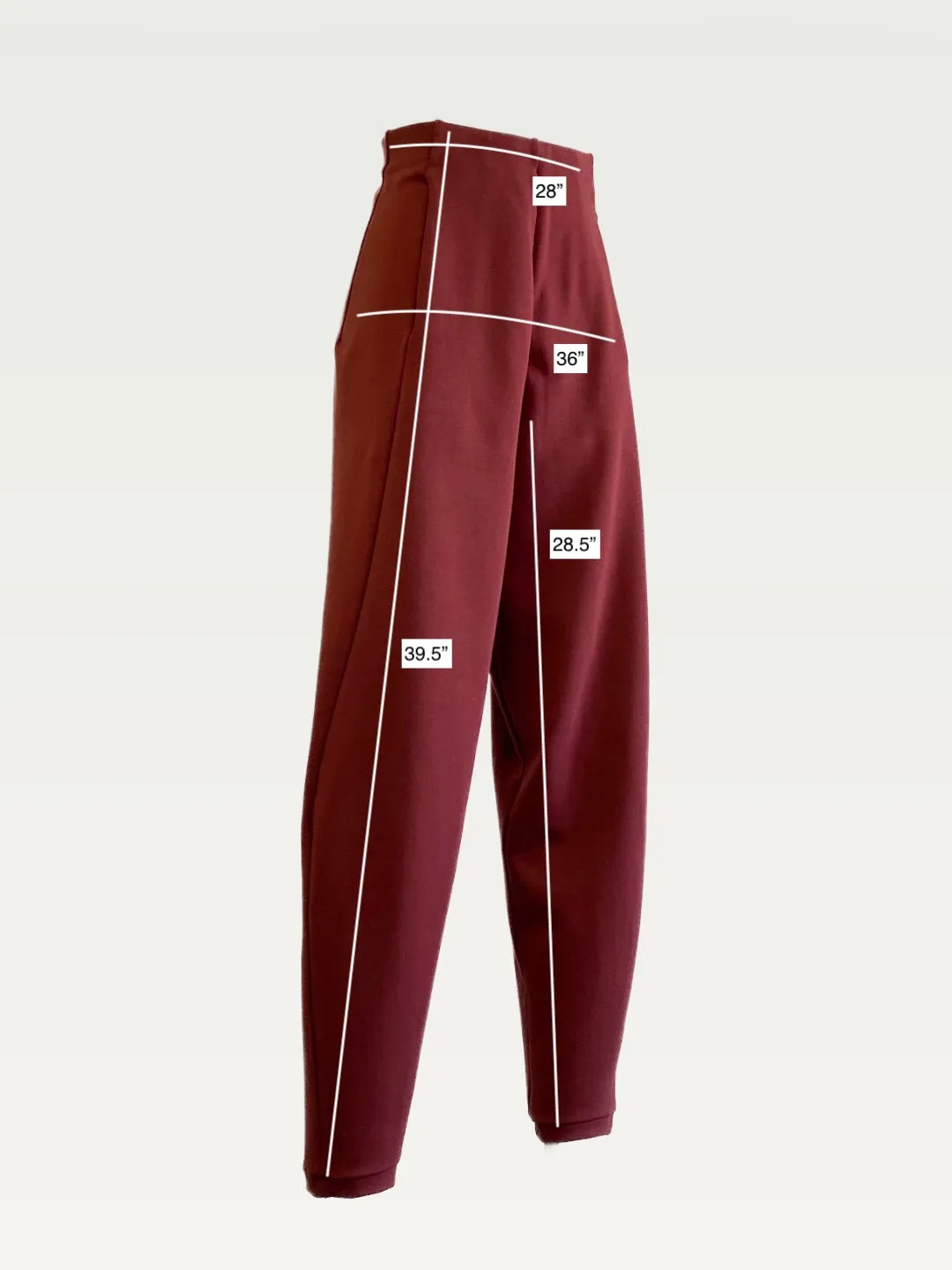 Structured Slacks in Auburn, small / OG Price: $228.00