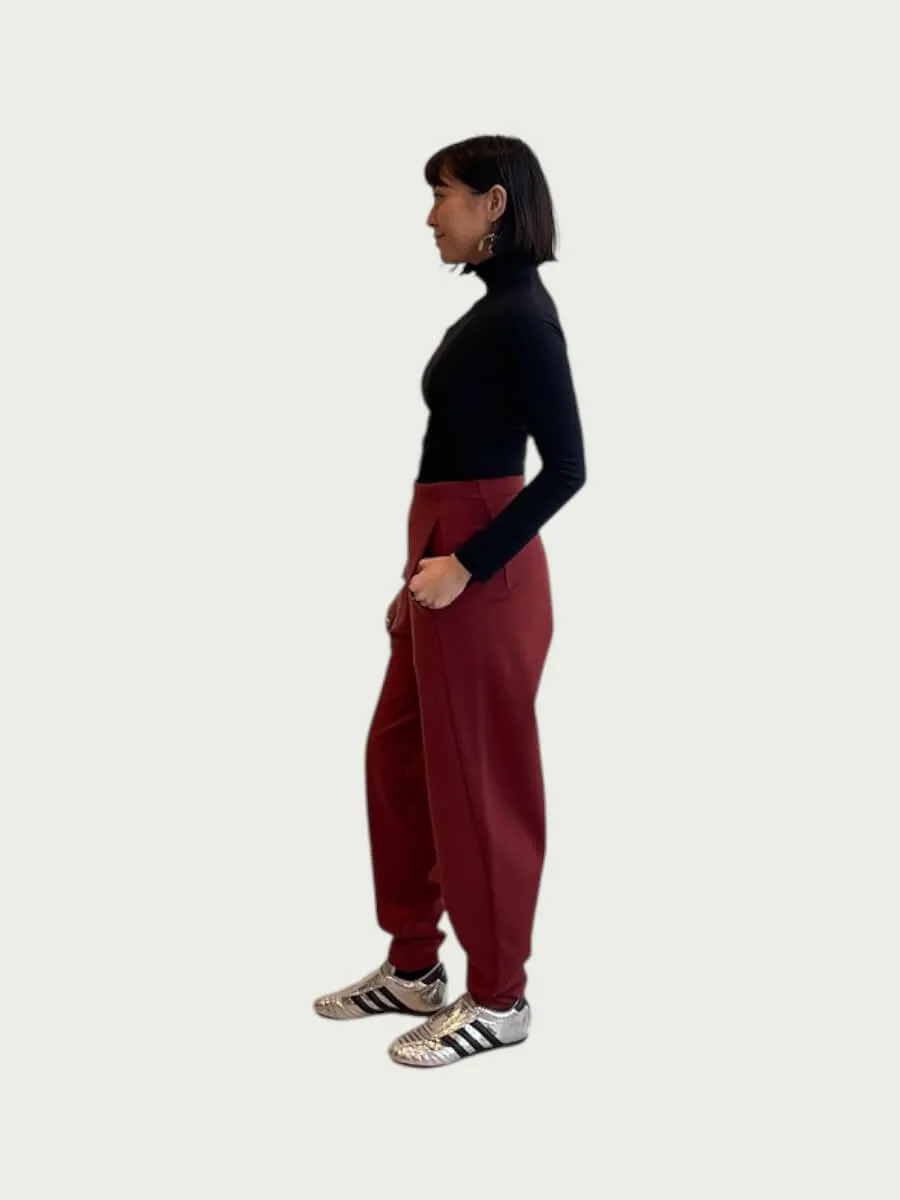Structured Slacks in Auburn, small / OG Price: $228.00