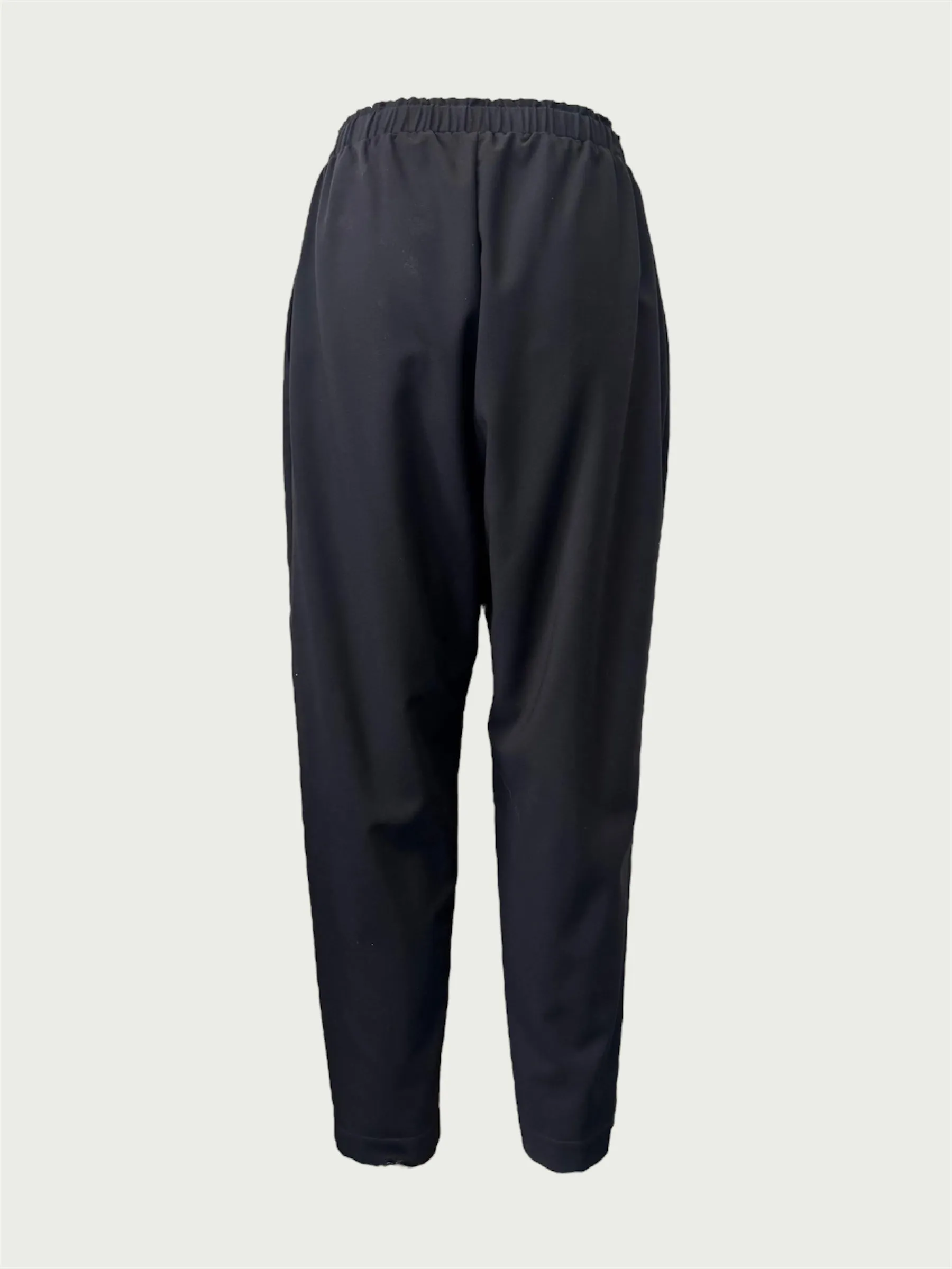 Wool Suiting Gathered Slacks in Black, medium / OG Price: $340.00